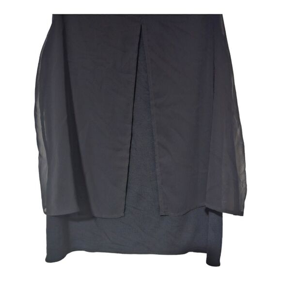 CHICO'S EASY WEAR Black Sleeveless Sheer Panel‎ Top - Size 1 - Picture 6 of 8